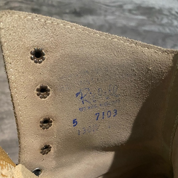 VINTAGE Riedell | Model 130M BOOTS ONLY Mens Size 5 Tan Discontinued Rental W6.5 - Picture 4 of 17